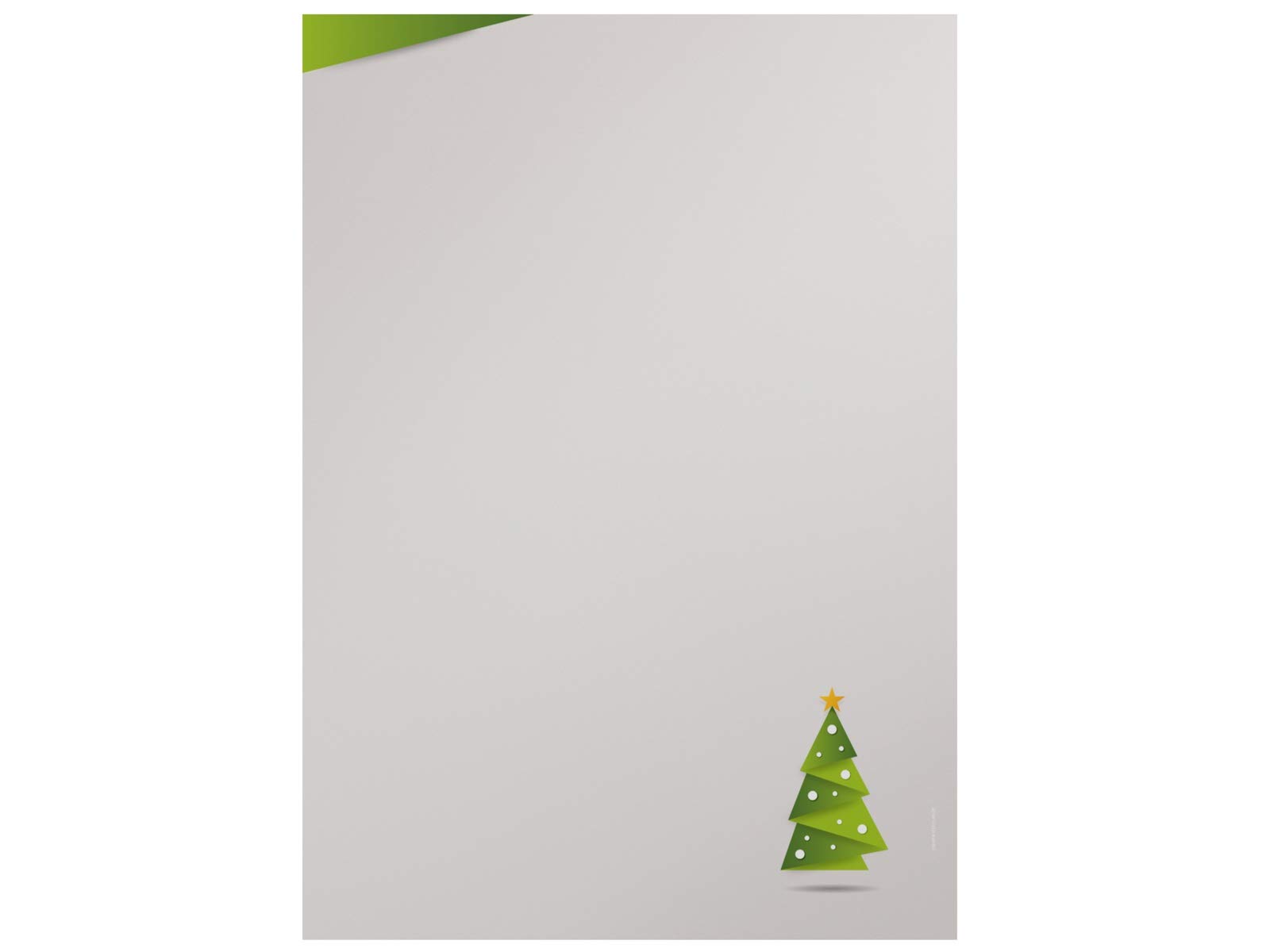 Christmas Letter Paper A4 Green Christmas Origami 100 Sheets
