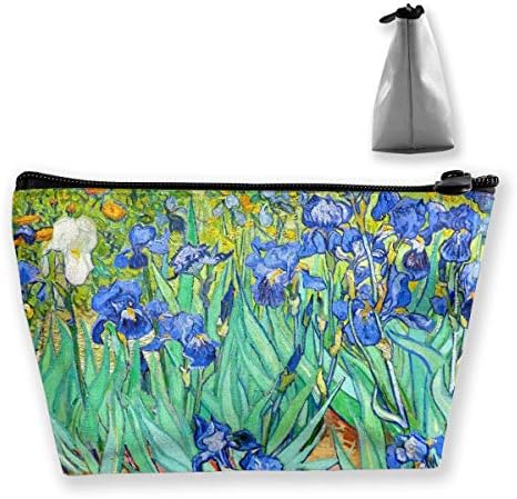 Make-Up Cosmetic Tote Bag Carry Case Portable Travel Makeup Case Pouch Toiletry Wash Organizer Van Gogh Irises Flowers Painting Art