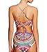 Flymall Paisley Print Cut Out One-piece Bikini Monokini (L)