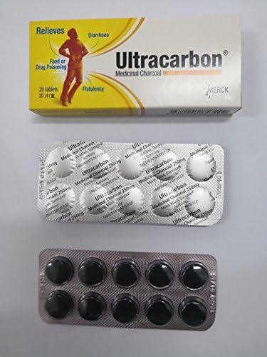 ULTRACARBON MEDICINAL CHARCOAL FOOD POISONING, DRUG DIARRHOEA 20 tablets