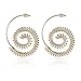 Indexu Round Swirl Maze Spiral Threader Earrings Jagged Circles Earrings