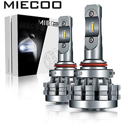 MIECOO Automotive LED Headlight Bulbs Conversion Kit-9006/HB4, Super Clear 9006 Low Beam 7200LM 6000K Cool White Headlight Bulbs with Dual Cooling System, Waterproof IP68-3Yr Warranty
