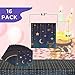Havercamp Starry Night Sweet 16 Party Bundle - Dinner & Dessert Plates, Luncheon & Beverage Napkins, Garland, Mylar Balloon - Girl's 16th Birthday Party