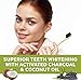 Activated Charcoal Teeth Whitening Toothpaste with Bamboo Toothbrush for Brighter, Whiter Teeth, Free of Fluoride & SLS, Twin-Pack, Peppermint