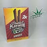 Double Platinum Wraps 2x Sweet Flavor Box of 25 Packs - Limited Edition Kush Sticker