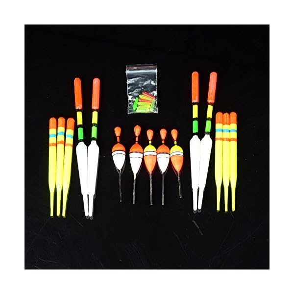 Flee-15PCS-Fishing-Float-Set-Buoy-Bobber-Mix-Size-Slip-Drift-Tube-Indicator-For-Fishing