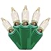 Brite Star 100 Count Mini String Christmas Lights, Clear - 22 feet Indoor/Outdoor Christmas Tree Lights with Green Wire