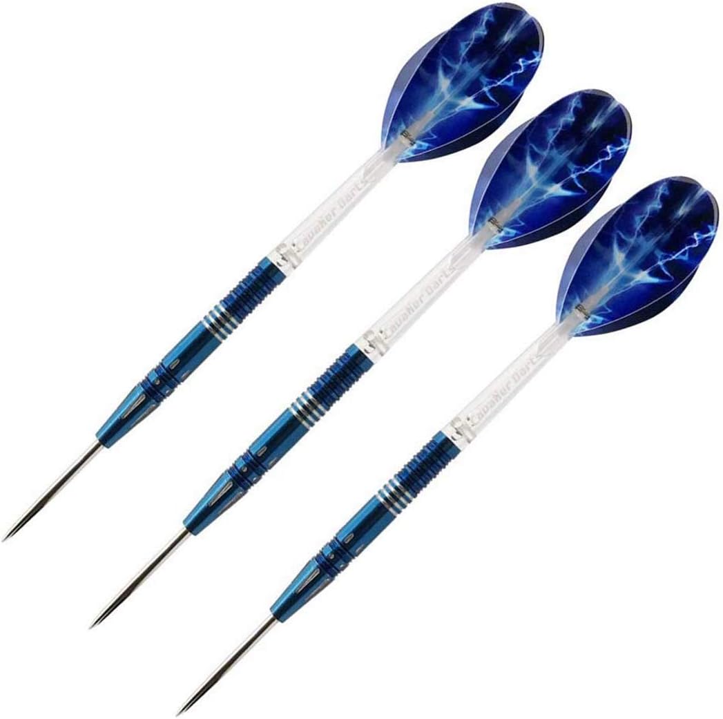 YIMUOUBA Tungsten Steel Tip Darts Set, Professional Metal Dart Tips Set 23 Grams with Aluminum Shafts