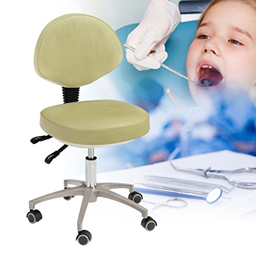 Angelwill Dental Dentist's Chair Doctor's Stool Mobile Chair PU Leather - Thumbnail 2