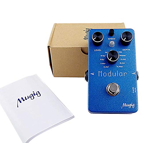 Mugig Electric Effects Pedal, Bass Guitar Effects Pedal, Multi-effects Pedal (Dark Blue)
