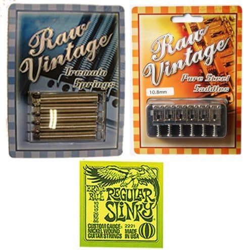 RAW VINTAGE RVTS-1 Tremolo Spring Set &amp; RVS-108 10.8mm &amp; Ernie Ball Strings