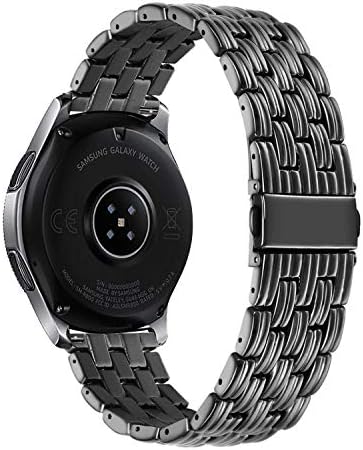 For Samsung Galaxy Watch 46mm SM-R800 Watch Strap,Dmorr 22mm Quick Release Stainless Steel Band Metal Bracelet Replacement with Folding Buckle for Gear S3 Classic/Frontier, Ticwatch Pro/1, Gear 2 R380