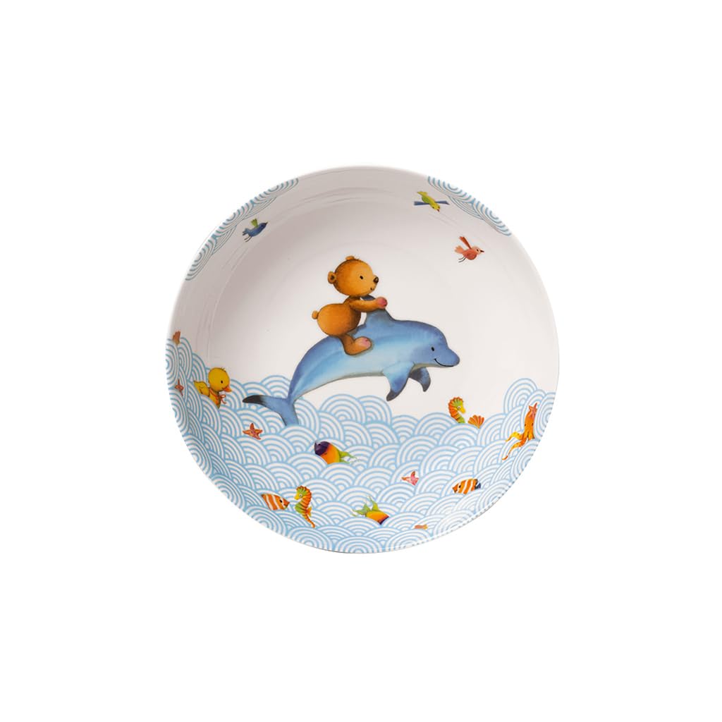Villeroy & Boch 14-8664-2752 Happy as a Bear Deep Plate, Porcelain, 19 Centimeters