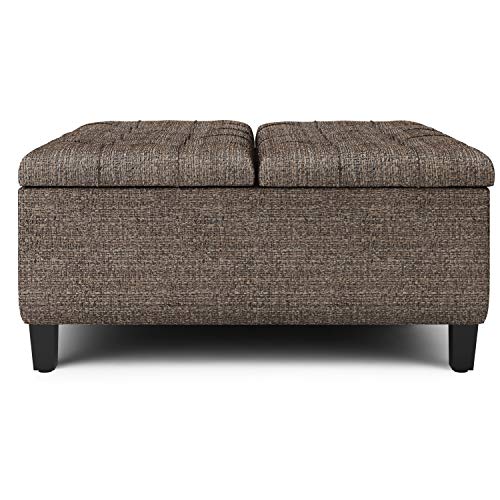 SIMPLIHOME Harrison 36 inch Wide Square Coffee Table Lift Top