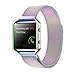 Fitbit Blaze Accessory Band,Small (5.5-6.7 in),Oitom Frame Housing+Milanese loop Stainless Steel Band for Fitbit Blaze Smart Fitness Watch (Rainbow)