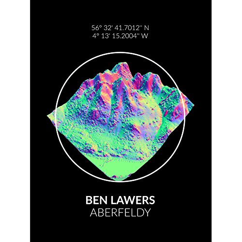 Wee Blue Coo Ben Lawers Mountain Topography Perthshire Scotland Art Print