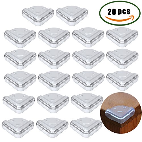 Anpatio 20Pcs Baby Safety Table Edge Guard Protector Anti-Collision Thick Soft Impact Rubber Clear Corner Cushion for Home Kitchen Office Desk Bed Cupboard Furniture Edge with 3M Adhesive - Thumbnail 7