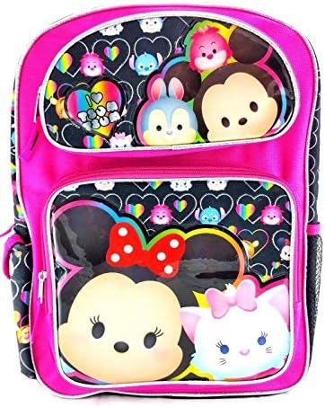Disney I Love Tsum Tsum Girls 16" Canvas Pink School Backpack