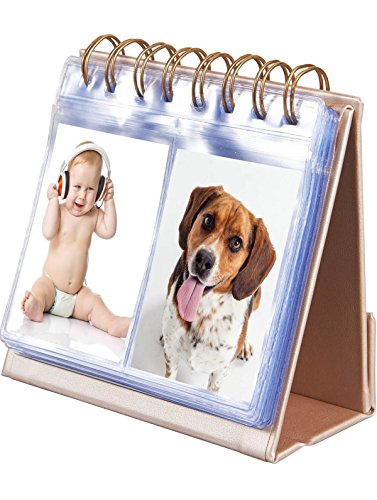Photo Album for HP Sprocket and Polaroid Zip Instant Printer, 64-Pocket Photo Album fit for Polaroid 2x3 inch Premium Zink Photo Paper, Portable 3-inch Desk Calendar Picture Holder