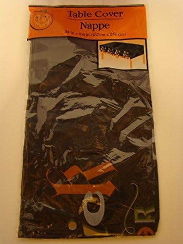Harvest/Fall/Halloween - Black Table Cover with Trick or Treat Boarder