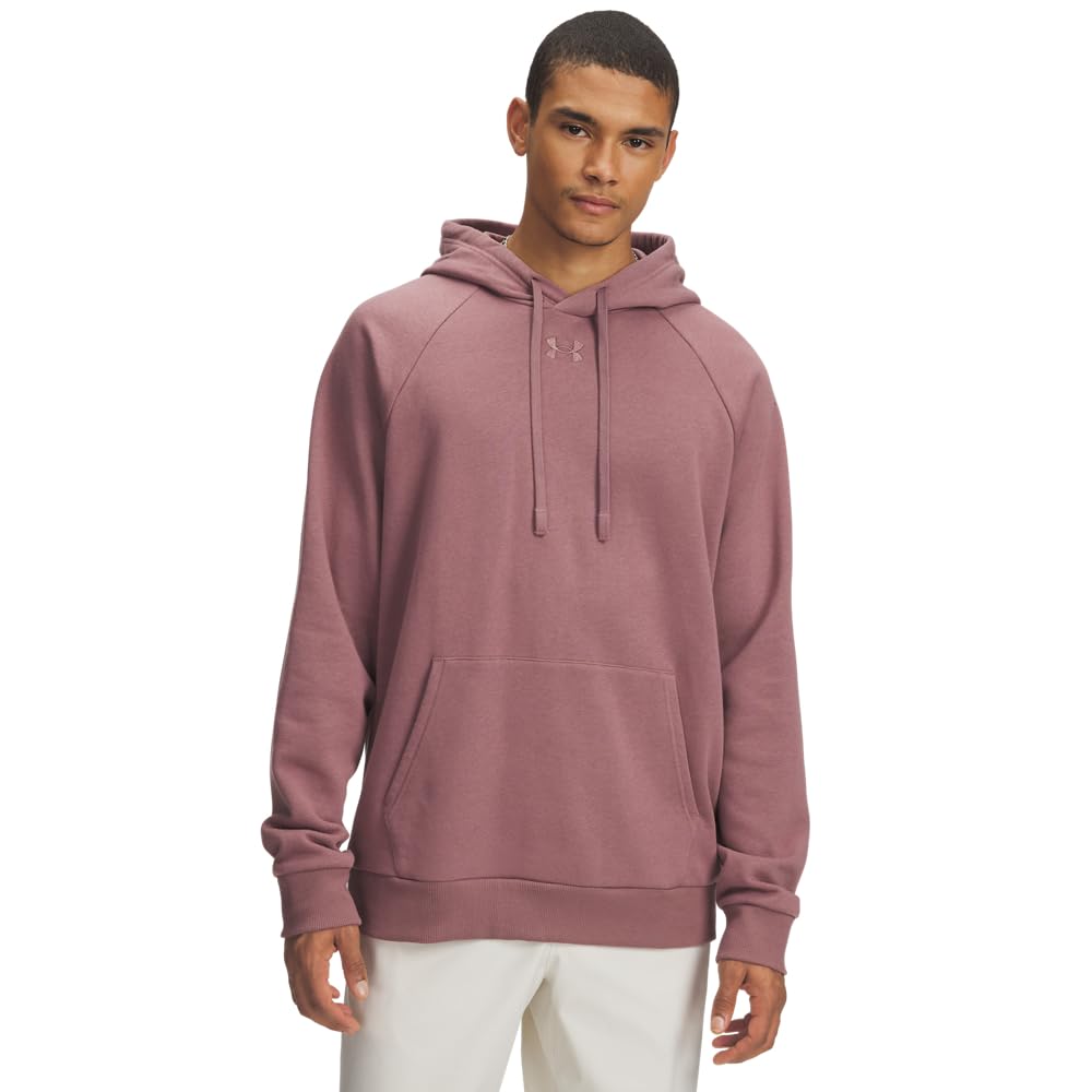 Under Armour Men's Rival Fleece Hoodie, (651) Maroon Mist / / Maroon Mist, Small Image