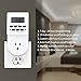 Techbee 7-Day Programmable Digital Countdown Timer Switch with 3-Prong Plug and Outlet, Set of 2