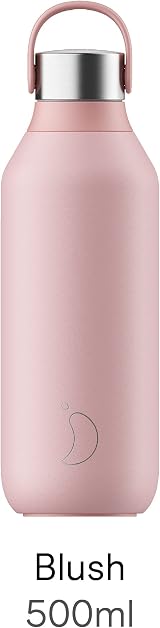 Chilly's Series 2 Water Bottle 500ml Blush Pink BPA-Free Stainless Steel view 2