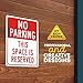 No Parking This Space Is Reserved Sign, 10x14 Inches, Rust Free .040 Aluminum, Fade Resistant, Made in USA by My Sign Center