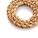 CEALXHENY Rattan Earrings for Women Handmade Straw Wicker Braid Drop Dangle Earrings Lightweight Geometric Statement Earrings for Girls (A Round)