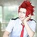 ROLECOS Eijiro Kirishima Cosplay Wigs Short Fluffy Party Hair Wig Red