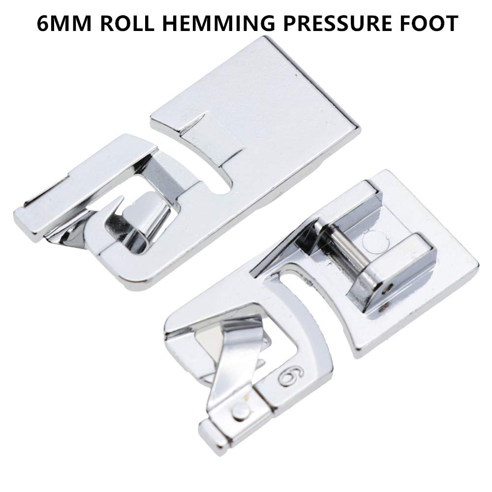 PannySewCraft Narrow Rolled Hem Foot 3 mm, 4 mm, 6 mm Fits All Low Shank Snap-On Singer, Brother, Babylock, Euro-Pro, Janome, Kenmore, White, Juki, New Home