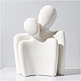 Katoonx Hugging Couple Statues Ceramic Lover Figurine Characters Coffee Table Decor (White)