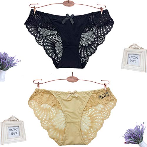 FIGHTART-Intimo-Mutandine-Hipster-Mutandine-Sexy-Slip-in-Pizzo-per-Donna-4-Pezzi
