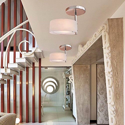 LOCO Acrylic Chandelier(Chrome Finish), Mini Style, Flush Mount, Modern Ceiling Light Fixture for, Garage, Hallway, Bedroom, Living Room [Energy Class A++]