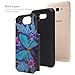 Galaxy J3 Luna Pro Case,J3 Prime Case,Galaxy J3 Eclipse Case,Galaxy J3 Emerge,Amp Prime 2,Express Prime 2,Sol 2,J3 Mission Shock Proof Phone Case Compatible for Samsung J3 2017, Blue Butterfly