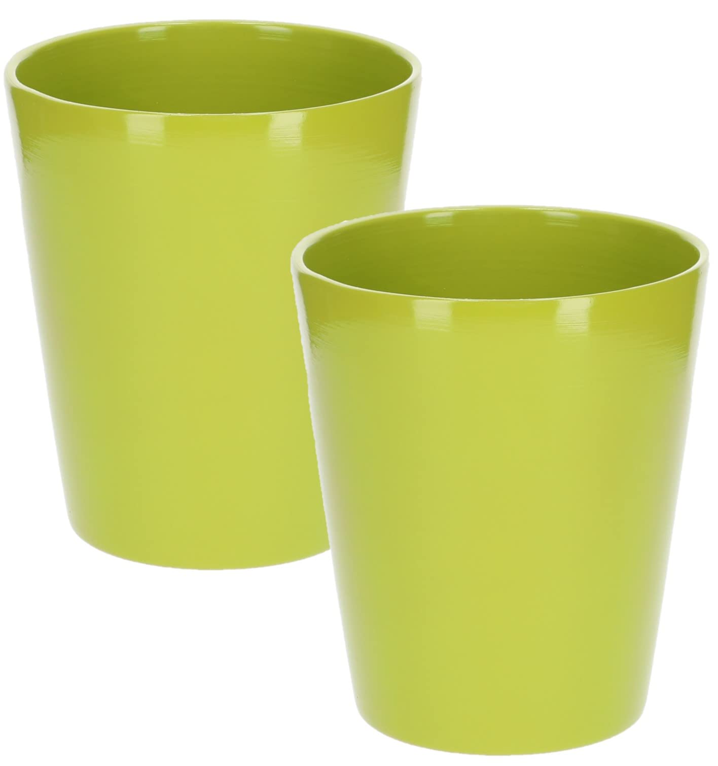 KOTARBAU Set of 2 Ceramic Flower Pots for Orchids Height 150 mm Diameter 120 mm Green