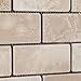 Durango Cream (Paredon) Travertine 2 X 4 Tumbled Brick Mosaic Tile - Sample Piece