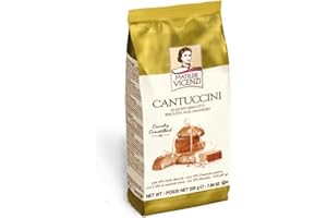 PASTICCERIA MATILDE VICENZI Matilde Vicenzi Cantuccini Almond Biscotti - Timeless Classic Crunchy Tuscan Pastry - Authentic Bite-Size Italian Biscuits With Real Whole Almonds For Coffee, Tea Or Wine - Kosher, Dairy - 7.93 oz Bag