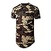 UNRESTRAINED Mens Hipster Short Sleeve Hip Hop Tees Camo Sand S