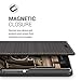 kwmobile Book Style Case for Sony Xperia M5 - PU Leather Fabric Protective Wallet Cover with Stand - Anthracite/Brown