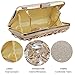 Womens Beaded Crystal Clutch Rhinestone Evening Bag Wedding Bridal Prom Purse,Gold-1.