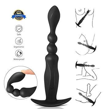 Aivrobta Analvibratoren Analkugeln Vibrator, Anal Massagegerät mit 10 Vibrationsmodis und weiche Silkon, Starkem Saugnapf Pro