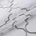MIUCO White Sheer Curtains Embroidery Trellis Design Grommet Curtains 95 Inches Long for French Doors 2 Panels (2 x 37 Wide x 95