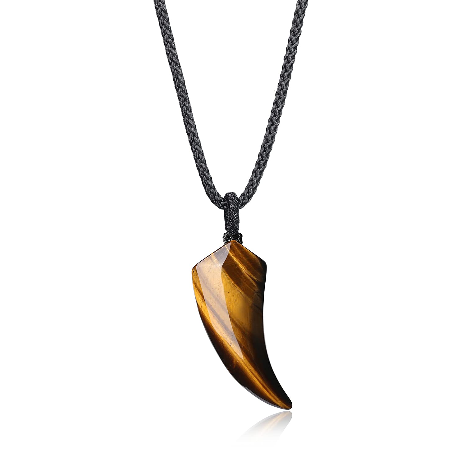 COAI Wolf Tooth Healing Crystal Tiger Eye Necklace — image 1
