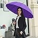 Saiveina 47 Inch Auto Open Straight Strong Durable Umbrella, 190T Fiber Waterproof Windproof Sport Umbrella 16 Ribs