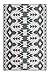 Fab Habitat Outdoor Rug - Waterproof, Fade Resistant, Crease-Free - Premium Recycled Plastic - Southwestern Aztec - Porch, Deck, Balcony, Mudroom, Laundry Room, Patio - Miramar - Gray - 3 x 5 ft