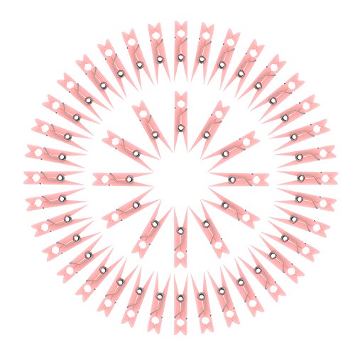 DECORA100 Pieces 1.25 Inch Mini Pink Clothespins for Baby Shower Party Game Favors