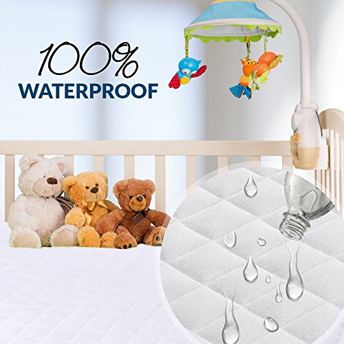 Mini Crib Mattress Protector 100 Waterproof, Without Noiseless