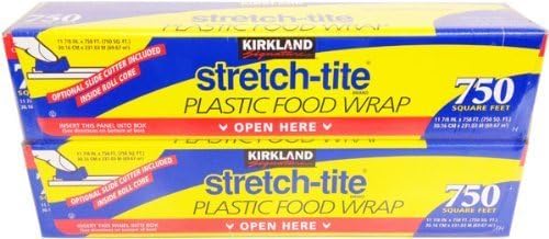 5 Wholesale Lots Kirkland Signature Stretch Tite Plastic Food Wrap, 10 Rolls Total