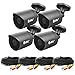 Best Vision 4 Pack High Definition Security Camera - 4pcs 1080P AHD Outdoor/Indoor Night Vision Bullet Cameras - 3.6mm